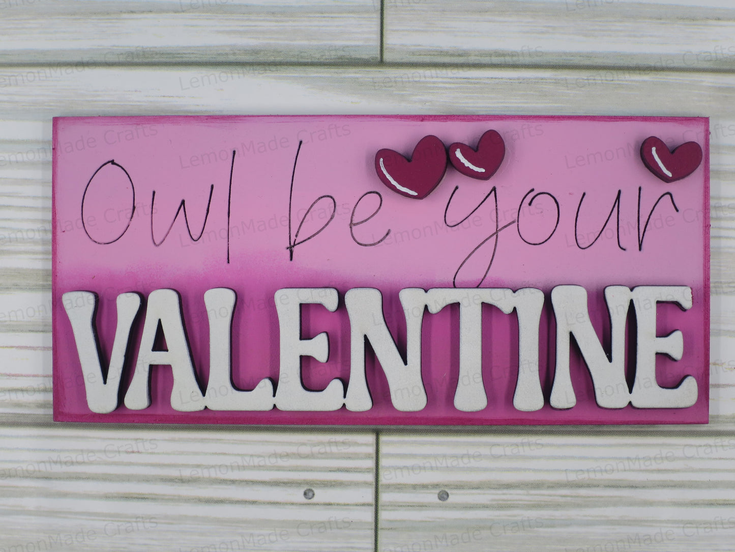 Interchangeable Mini Tile: Valentines Owl