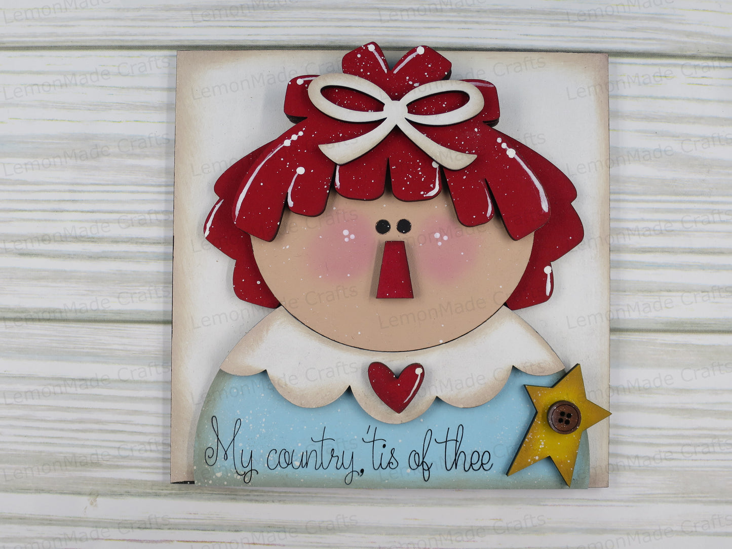 Interchangeable Tile: Americana Raggedy Ann & Andy