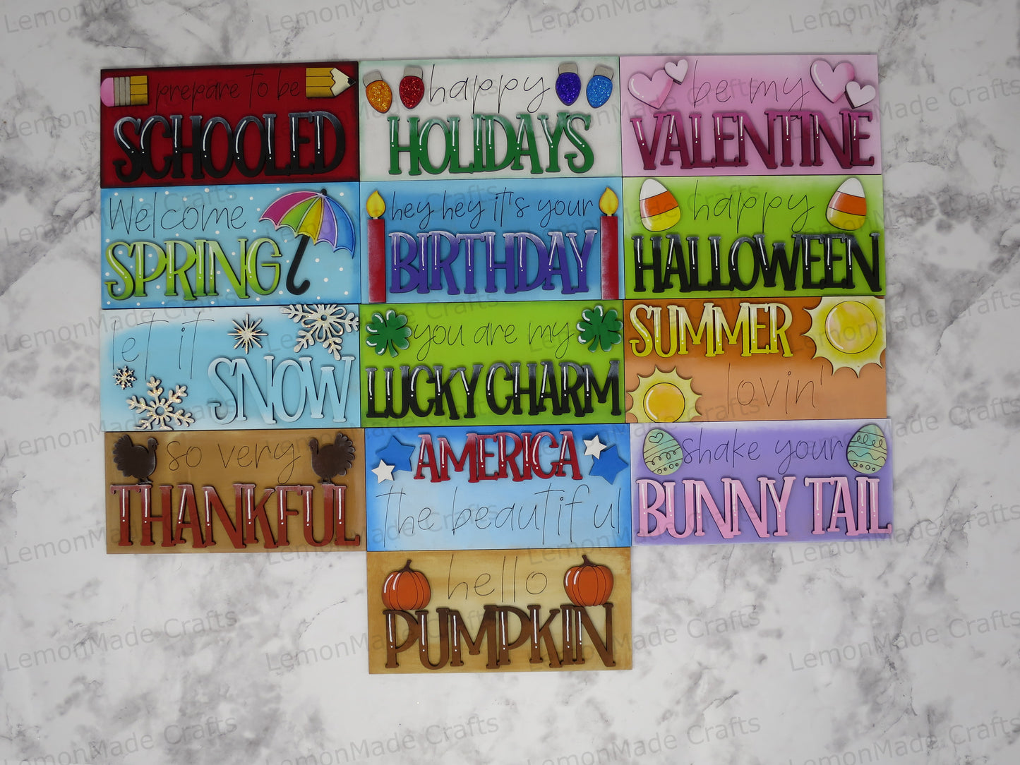 Interchangeable Mini Tile: Seasonal Set (Rectangle)