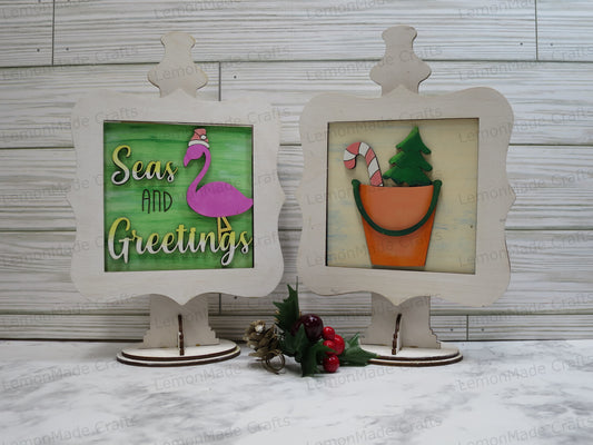 Interchangeable Tile: Winter Tropical Christmas