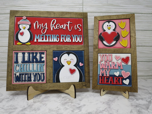 Interchangeable Tile: Penguin Valentine