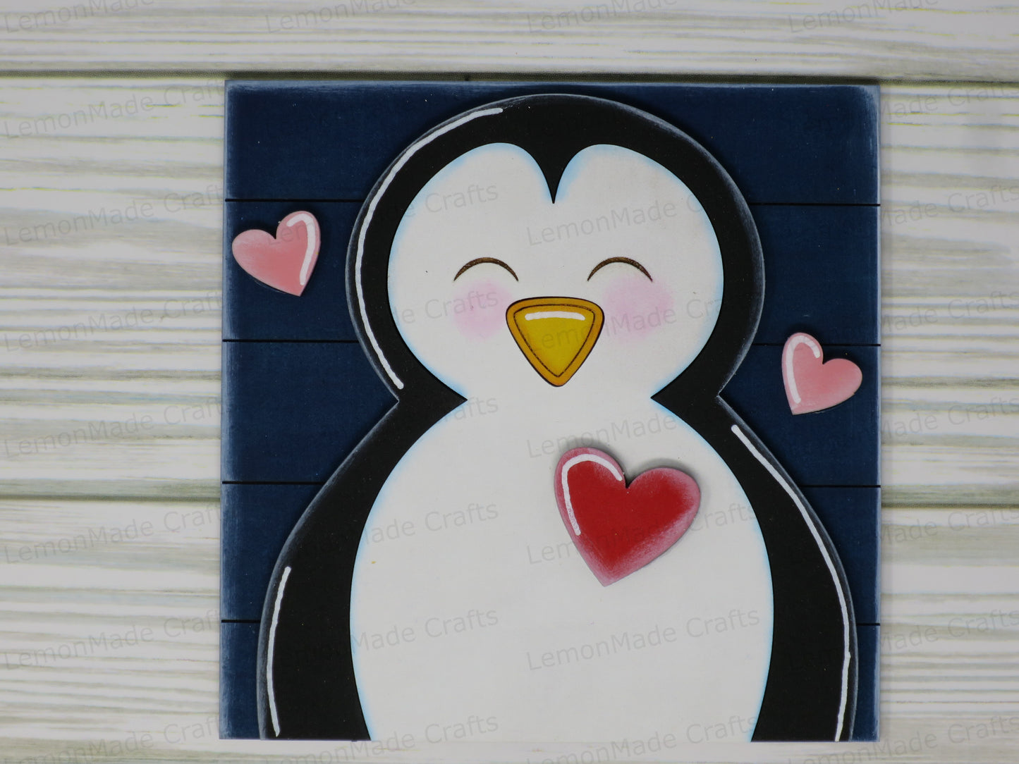Interchangeable Tile: Penguin Valentine